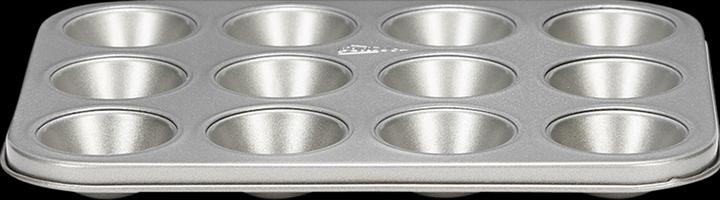 Actual product image Patisse Silver Top Mini Muffin tin 12 compartments