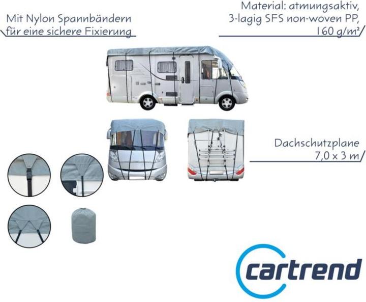 Image du produit Cartrend Bâche de protection du toit 7 x 3 m