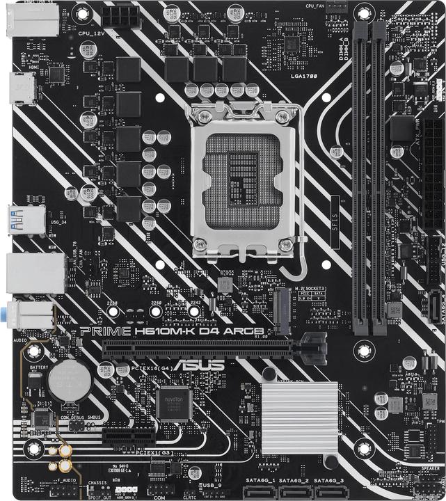 Actual product image ASUS PRIME H610M-K D4 ARGB (LGA 1700, Intel H610, mATX)