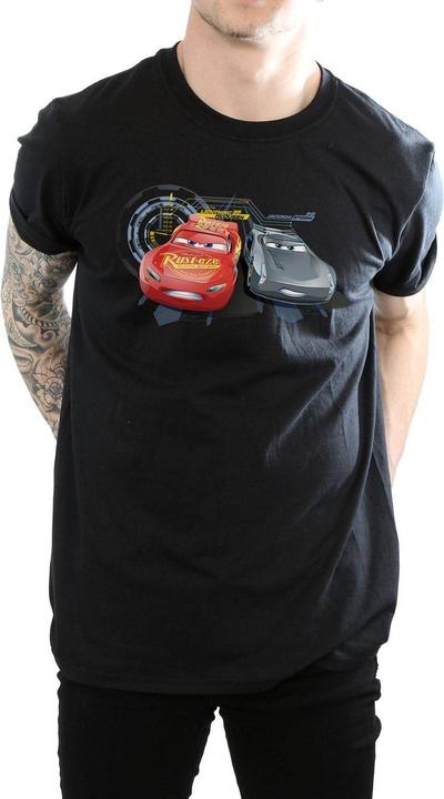 Actual product image Disney Mens Cars Lightning Vs Storm T-Shirt (3XL)