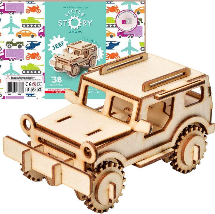 Immagine prodotto Little Story Modello di puzzle 3D Little-Story Drewniane - Jeep