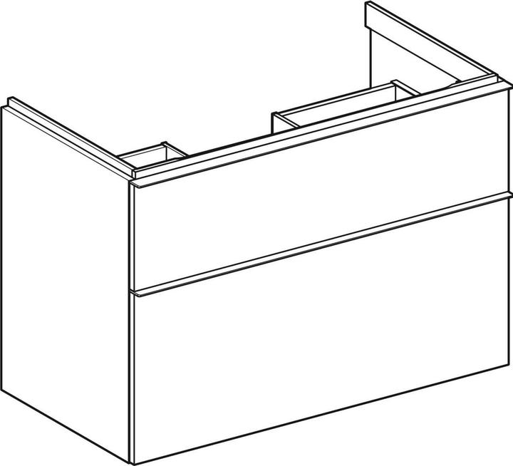 Actual product image Geberit iCon vanity unit for washbasin, 2 drawers, 88.8x61.5x47.6 cm, 502305 (89 x 47.5 x 61.5 cm)