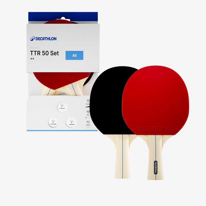 Image du produit Kuikma Set 2 Raquettes Ttr 50 Polyvalentes 2* Loisir + Balles