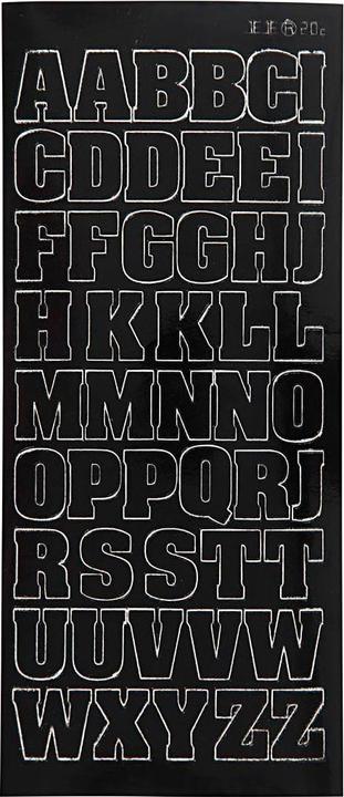 Actual product image Creativ Company Sticker large capital letters black, 1 sheet