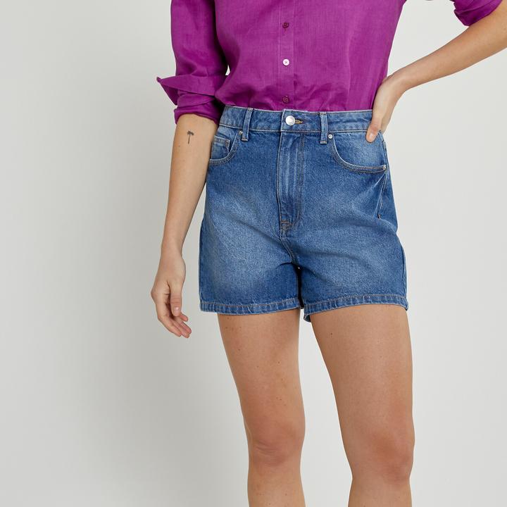 Image du produit La Redoute Collections Short en jean taille haute (46)