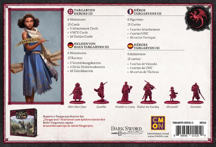 Produktbild Cmon A Song of Ice & Fire - Targaryen Heroes 3 (Helden von Haus Targaryen 3), Miniatu (Deutsch)