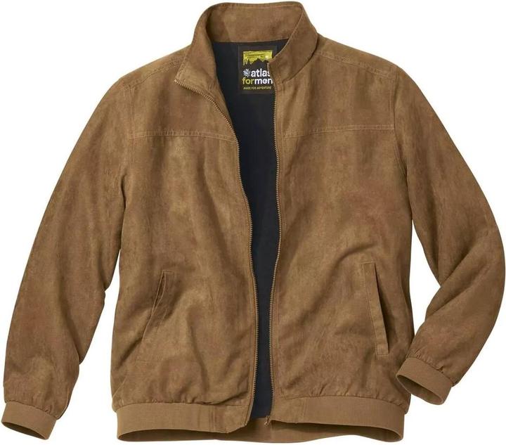 Atlas For Men Jacke in Wildlederoptik mit Fleecefutter