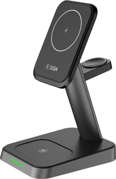 SIGN 3-in-1 Wireless MagSafe Charging Stand for iPhone, Apple Watch, Airpods (15 W)