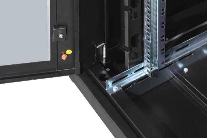Produktbild Digitus Netzwerkschrank 48,3cm 19Zoll 42HE H2053mmxB800mmxT1000mm schwarz mit Glastuer inkl. 28xMontagesc... (42 HE, 19 Zoll Rack)