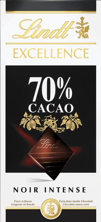 Produktbild Lindt Excellence Dunkel 70% Cacao Tafelschokolade (100 g)
