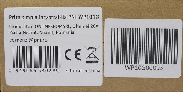 Produktbild PNI Einfache Einbausteckdose WP101G mit Glasrahmen, goldgoldene Farbe, 16A 3000W
