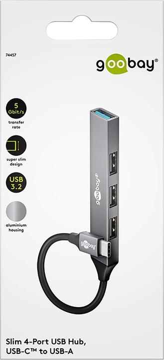 Produktbild Goobay Slim (USB-C, 4 Ports)