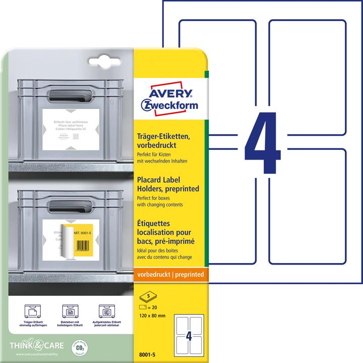 Actual product image Avery Carrier labels
