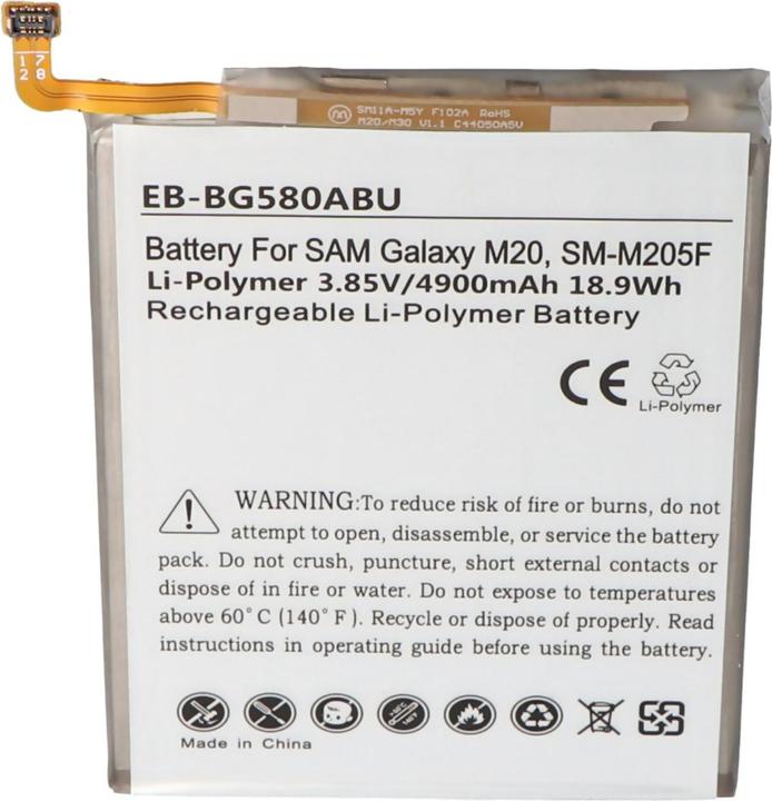 Actual product image AccuCell Battery Samsung Galaxy M20, SM-M205F
