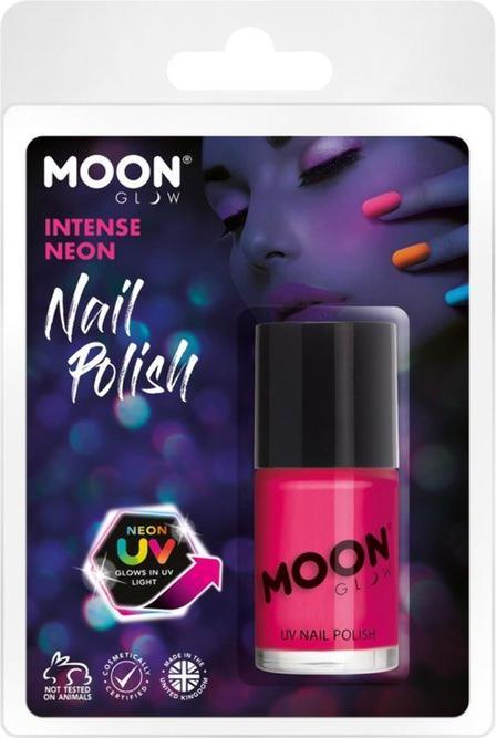 Image du produit Smiffys Moon Glow - UV Nail Polish - Neon pink