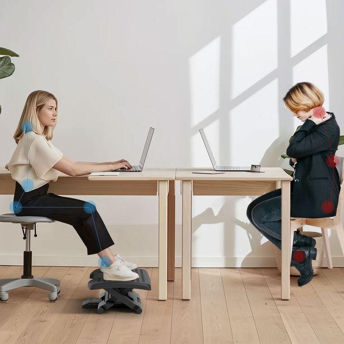 Image du produit Swisshandel24 Fussstütze Schreibtisch Höhenverstellbar Fussablage, Ergonomische Fussstütze