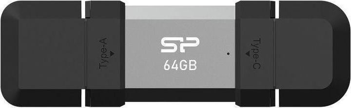 Produktbild Silicon Power 64 GB, USB TYPE-A and TYPE-C FLASH DRIVE, MOBILE C51, Silver (64 GB, USB-A, USB-C)