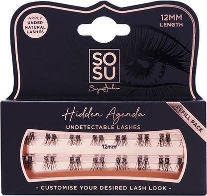 Sosu Cosmétiques - Artificial tufted eyelashes Hidden Agenda (Undetectable Lashes) 12 mm (Cils artificiels)