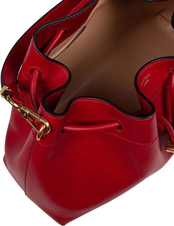 Produktbild Jimmy Choo bucket bag in red color leather
