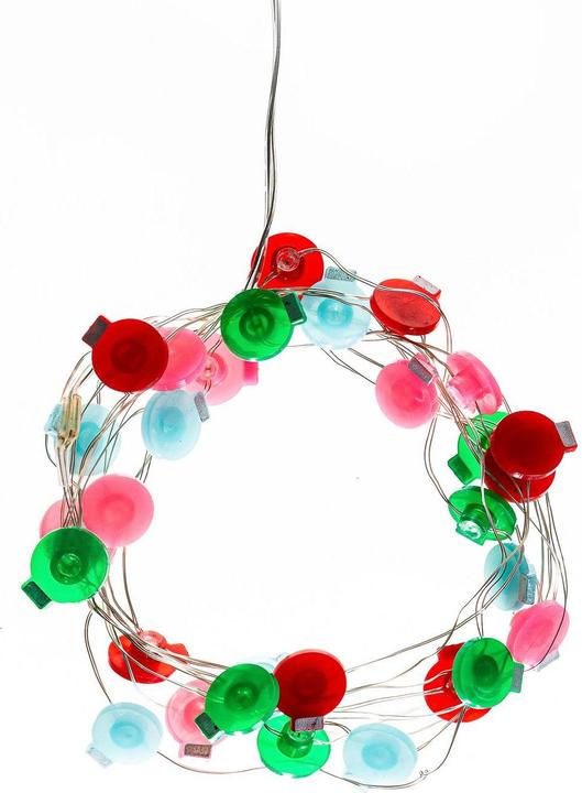 Image du produit Lindby Guirlande lumineuse LED Motje, boules,rouge, vert (3.20 m)