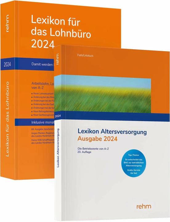 Image du produit Pack de livres Lexique pour le bureau de paie et Lexique Retraite 2024 (Allemand, Wolfgang Schönfeld, Heinz-Willi Schaffhausen, Jürgen Plenker, Ralf Fath, Christian Urbitsch, 2024)