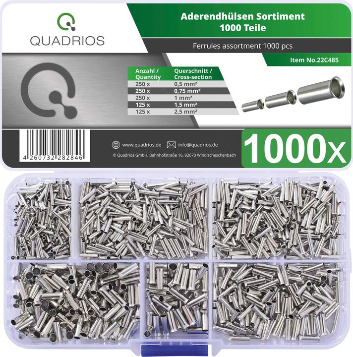 Actual product image Quadrios 22C485 Wire end ferrule range Uninsulated 1000 pcs.