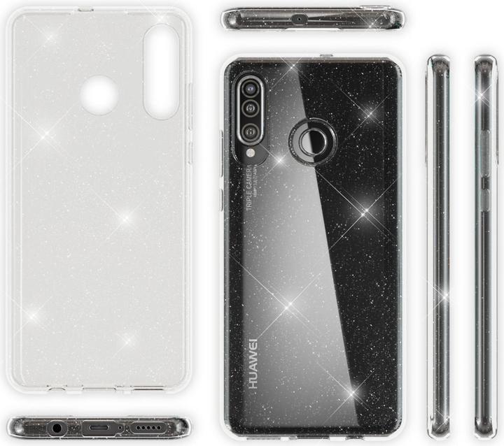 Actual product image Nalia Clear glitter silicone cover (Huawei P30 Lite)