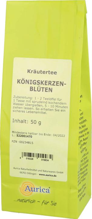 Nährwerte und Zutaten Aurica Königskerzenblüten Kräutertee, 50 g Tee (1 Stück, Tee, 50 g)