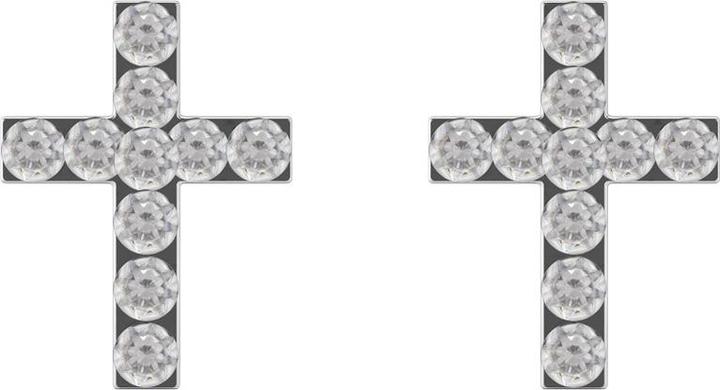 Actual product image Studex Sensitive stud earrings cross crystal (Stainless steel)