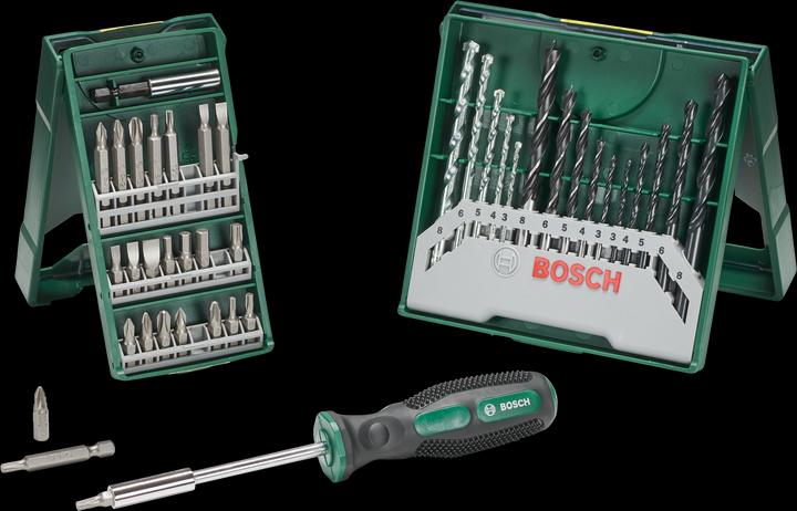 Produktbild Bosch Zubehör 25+15+1 Mini-X-Line Sets plus Griff (3-8 mm (Holzbohrer))