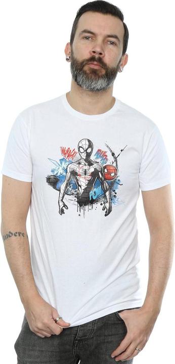 Actual product image Mens Spider-Man Graffiti Pose T-Shirt (M)