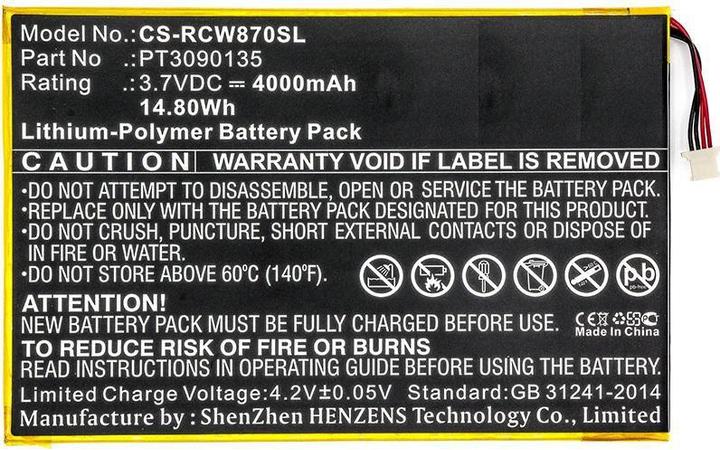 Produktbild CoreParts Battery for RCA Tablet (Akku)