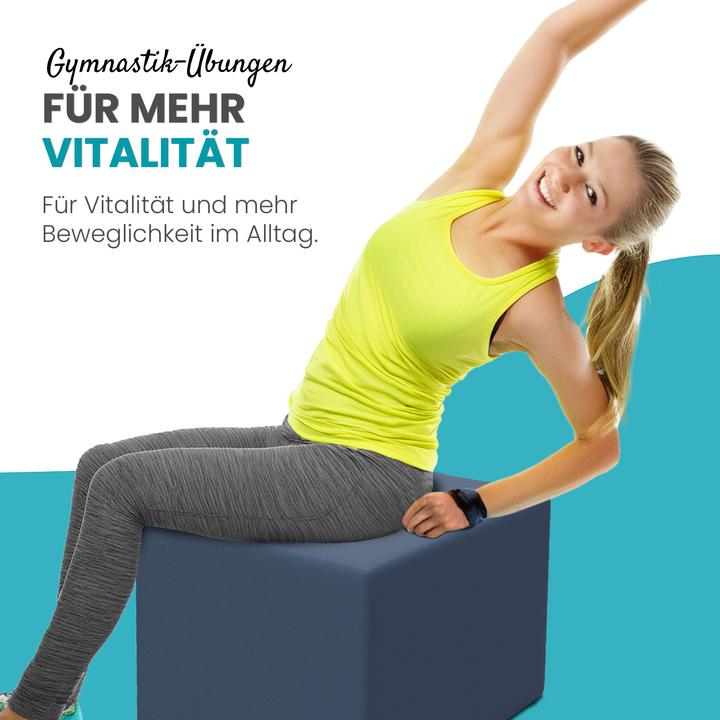 Actual product image Aktivshop Intervertebral disc cube, step support cube for step support, step bed with cover, fitness cube