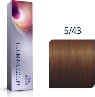 Produktbild Wella Illumina Hair Color 5/43 Light Red Gold Brown 60ml (5/43)