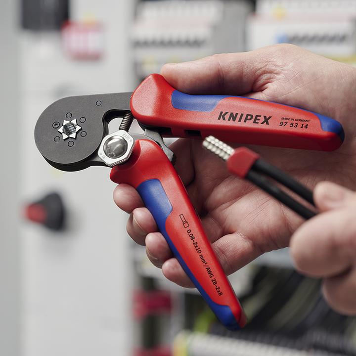 Image du produit Knipex Pince à sertir auto-ajustable pour embouts de câble (180 mm)