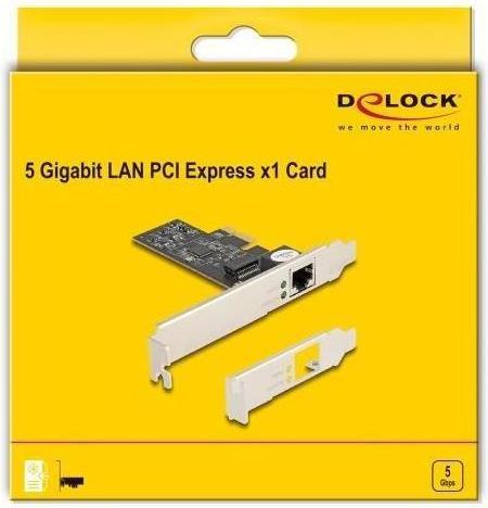 Actual product image Delock PCI Express x1 card to 1 x external USB Type-C socket PD 30 W + 2 x external USB Type-A socket US