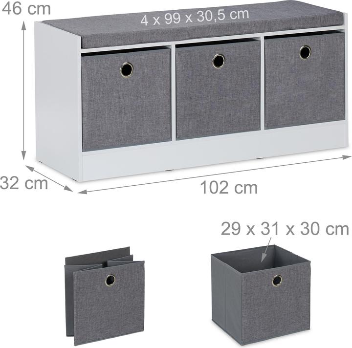 Immagine prodotto Relaxdays Panca contenitore (102 cm)