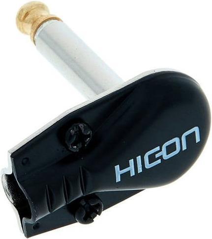 Produktbild Hicon HI-J63MA05 Klinken-Steckverbinder 6.35 mm Stecker gewinkelt Polzahl 2 Schwarz 1 St.