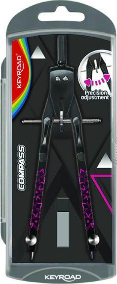 Actual product image Keyroad Fast track fashion printing compass, metal, pendant, colour mix