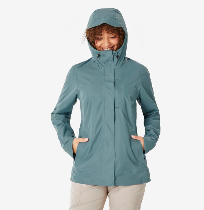Produktbild Quechua Wanderjacke Damen wasserdicht - NH500 grün (S)