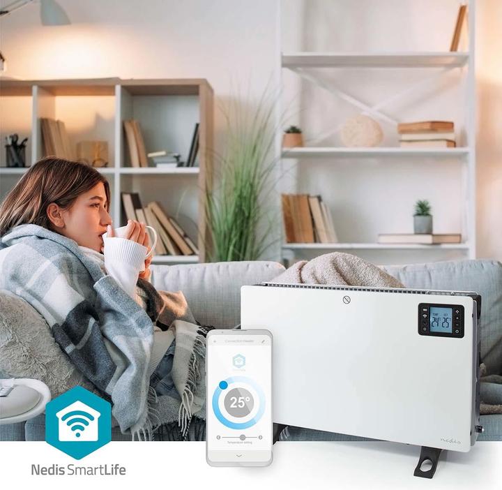 Produktbild Nedis SmartLife Convectorkachel - Wi-Fi - 2000 W - 3 Warmte Standen - LCD - 5 - 37 C - Instelbare thermost (2000 W)