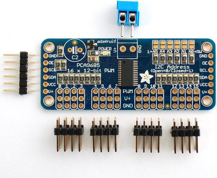 Adafruit 16-Channel 12-bit PWM/Servo Driver I2C interface
