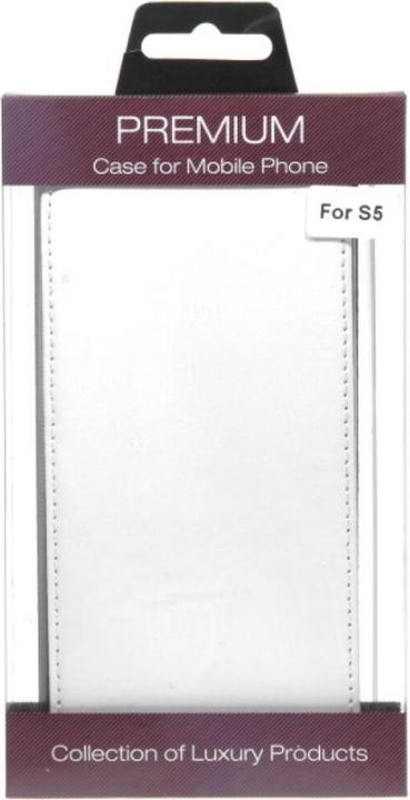 Produktbild OEM Slim leather Flip Case S5 Galaxy G900 - White (Samsung Galaxy S5)