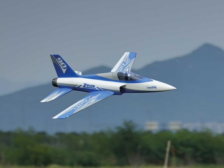 Actual product image Freewing Zeus 90mm PNP 8S Sport jet EDF (Blue) (Jet)