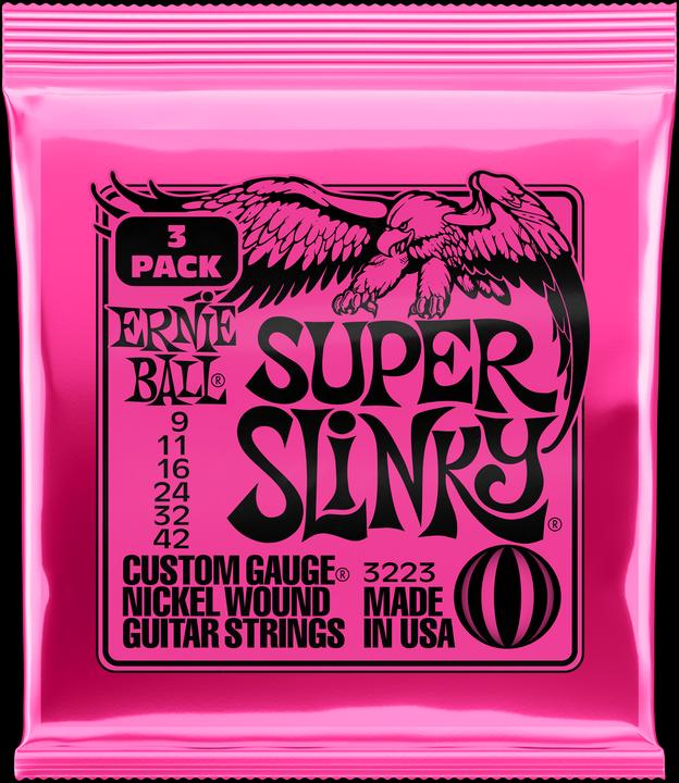 Actual product image Ernie Ball Slinky Nickel 3 Super (6 x, Electric guitar, 0.04")