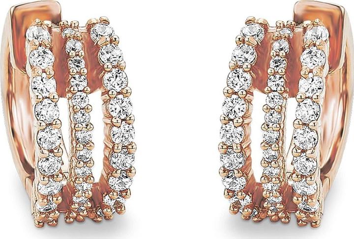 Actual product image Amor Creoles (Silver, Zirconia)