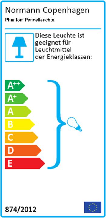 Energie-Label Normann Copenhagen Phantom Pendelleuchte (E27, 1520 lm)
