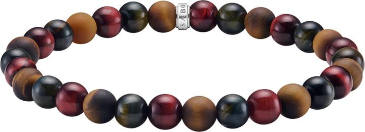 Produktbild Thomas Sabo Talisman Armband mit Tigerauge Beads (17 cm, Geschwärzt, Recyceltes 925 Silber)