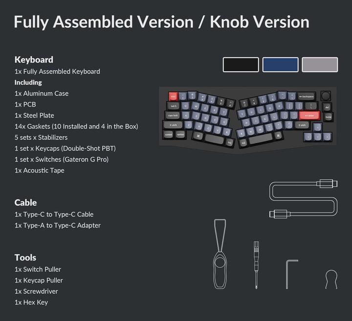 Actual product image Keychron Q8 Knob Version (US, Cable)