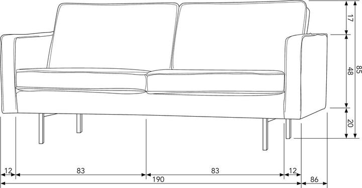 Actual product image BePureHome Rodeo (2.5-seater)